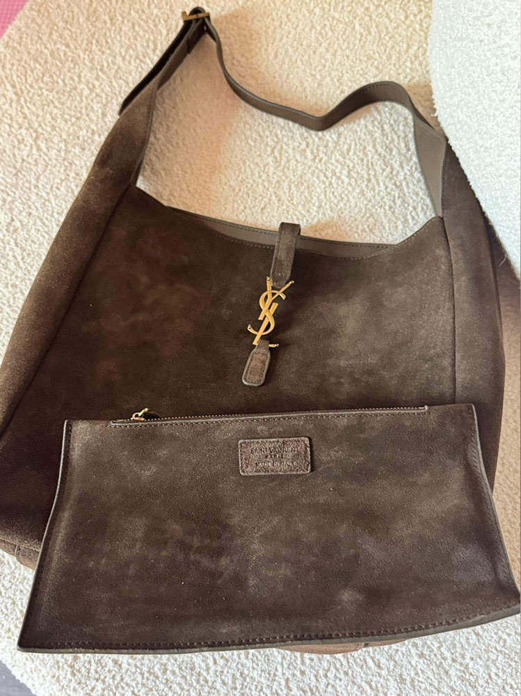 Suede hobo boho satchel tote bag